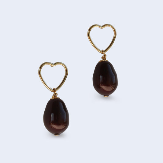 14k gold-filled heart shaped earrings
