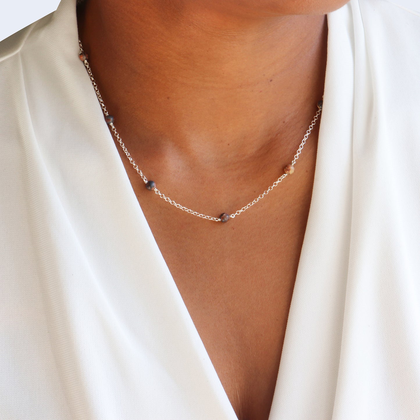 Jasper station necklace.