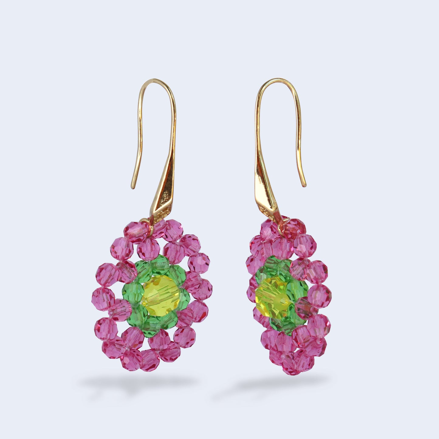 Flower drop earrings
