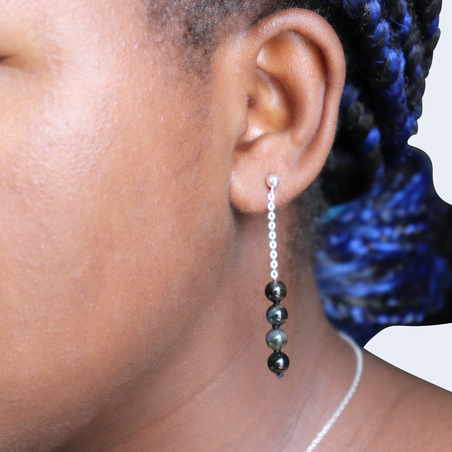 gemstone drop earrings