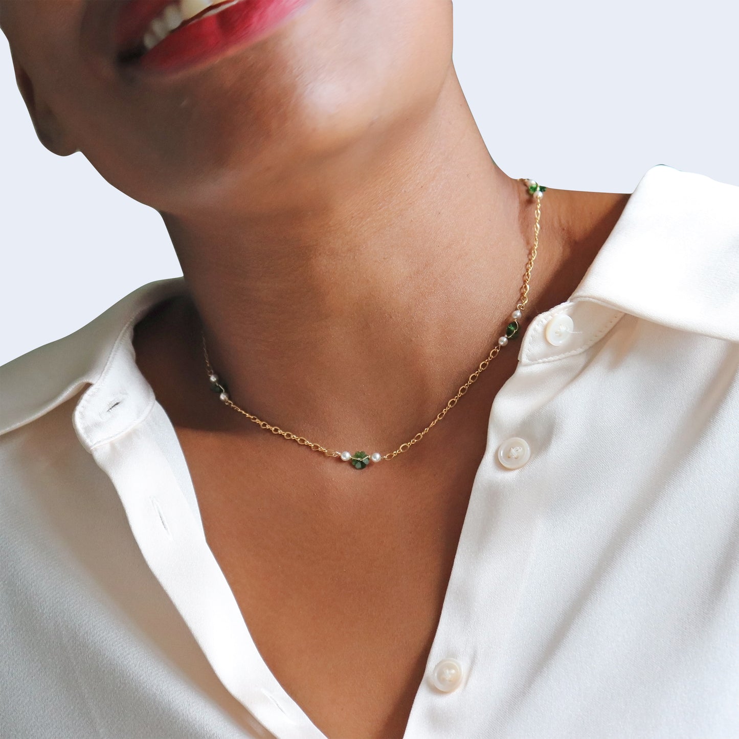 Gold flower necklace