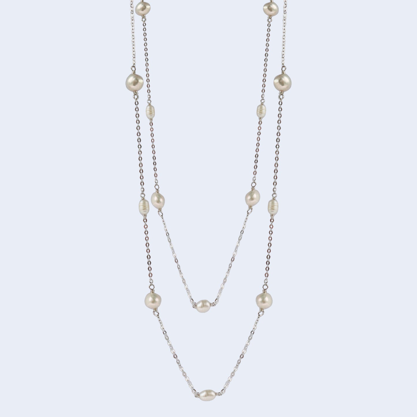 Pearl station necklace