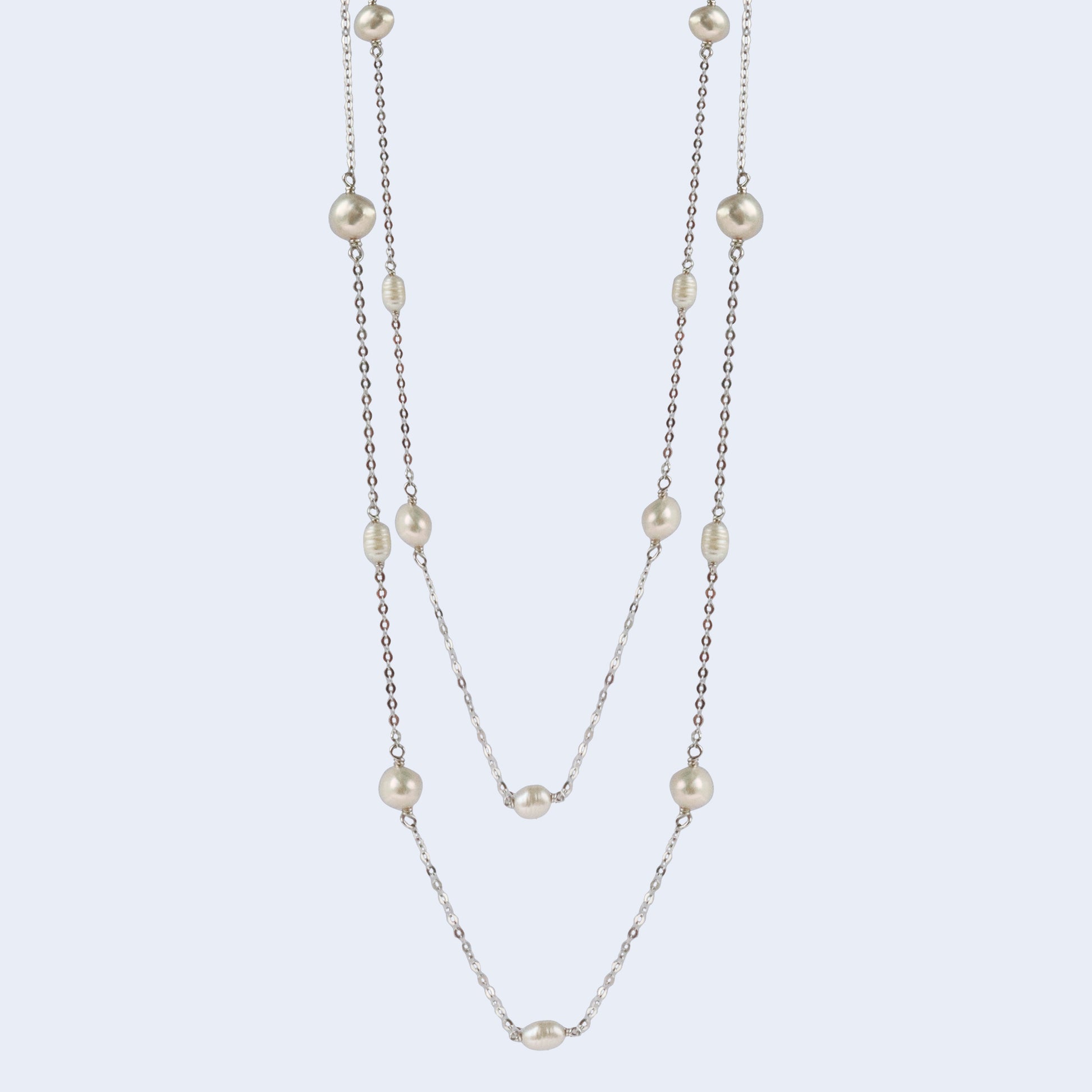 Pearl station necklace