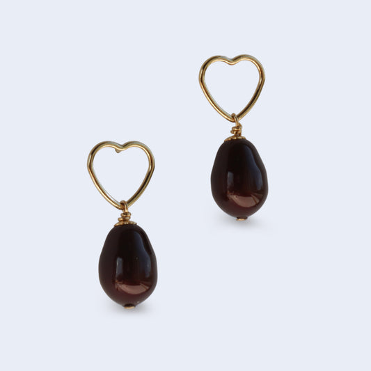 14k gold-filled heart shaped earrings 