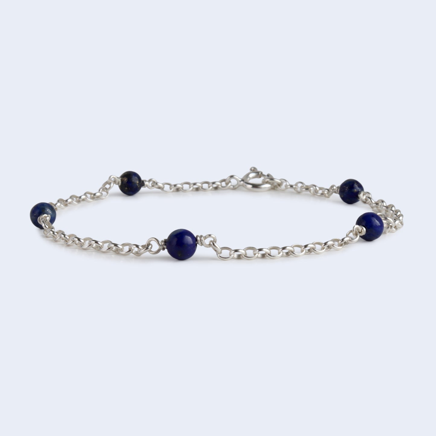 7 inches Station bracelet with gemstones