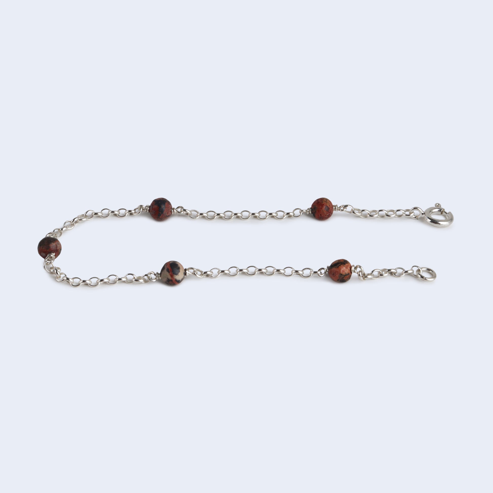 7 inches station bracelet with gemstones.