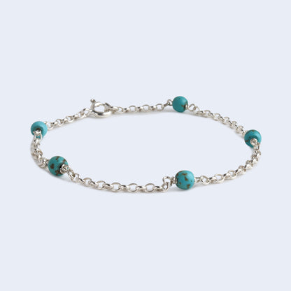 Blue Magnesite gemstones bracelet.