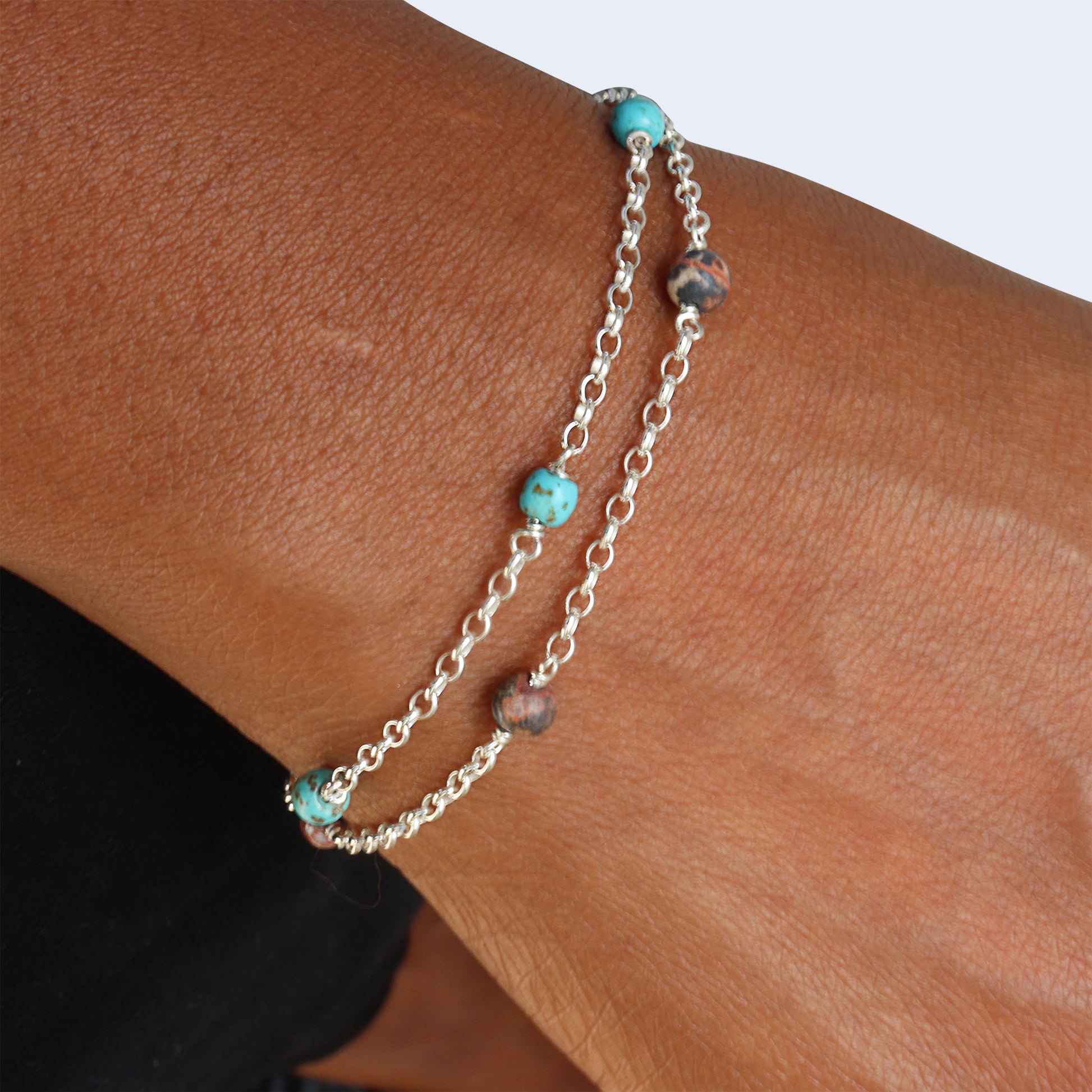 Sterling Silver stacking bracelet.