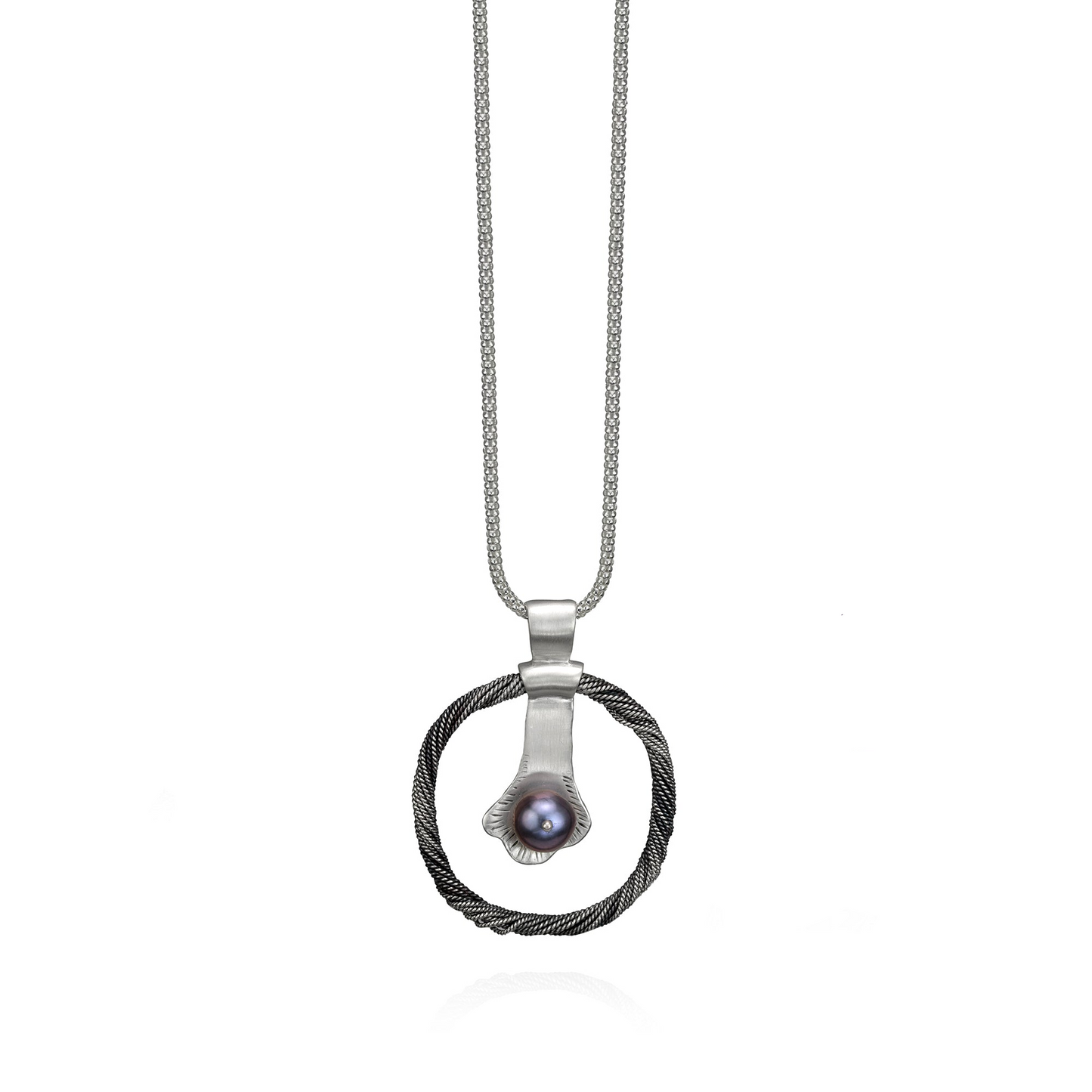 Beneath the Surface Mycelial Pendant (Oxidized)