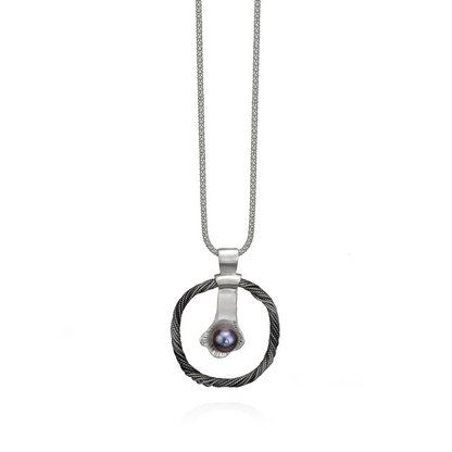 Beneath the Surface Mycelial Pendant (Oxidized)
