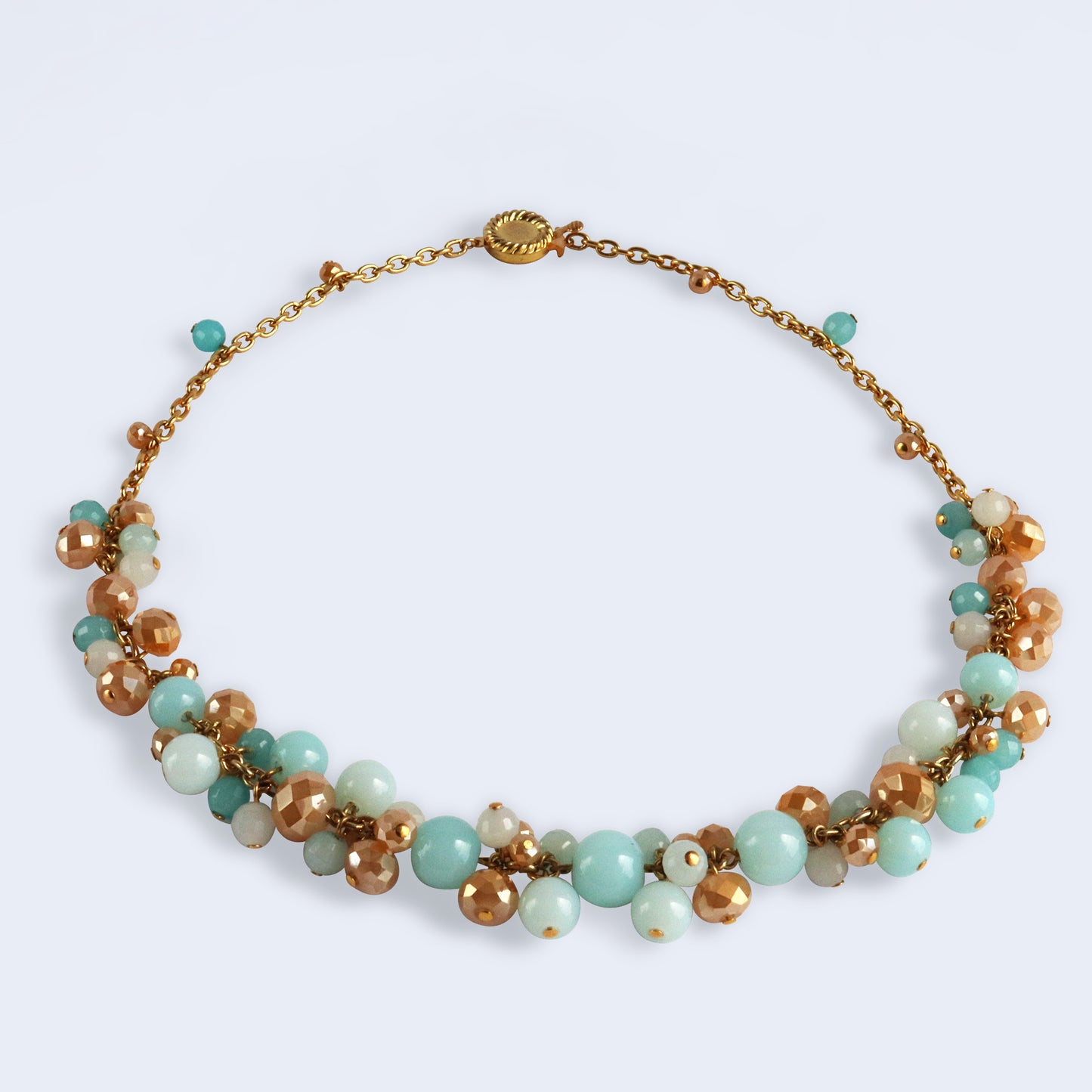 Gold beaded necklace