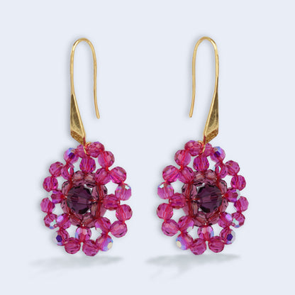 Flower drop earrings