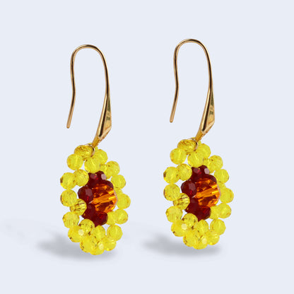 Flower drop earrings