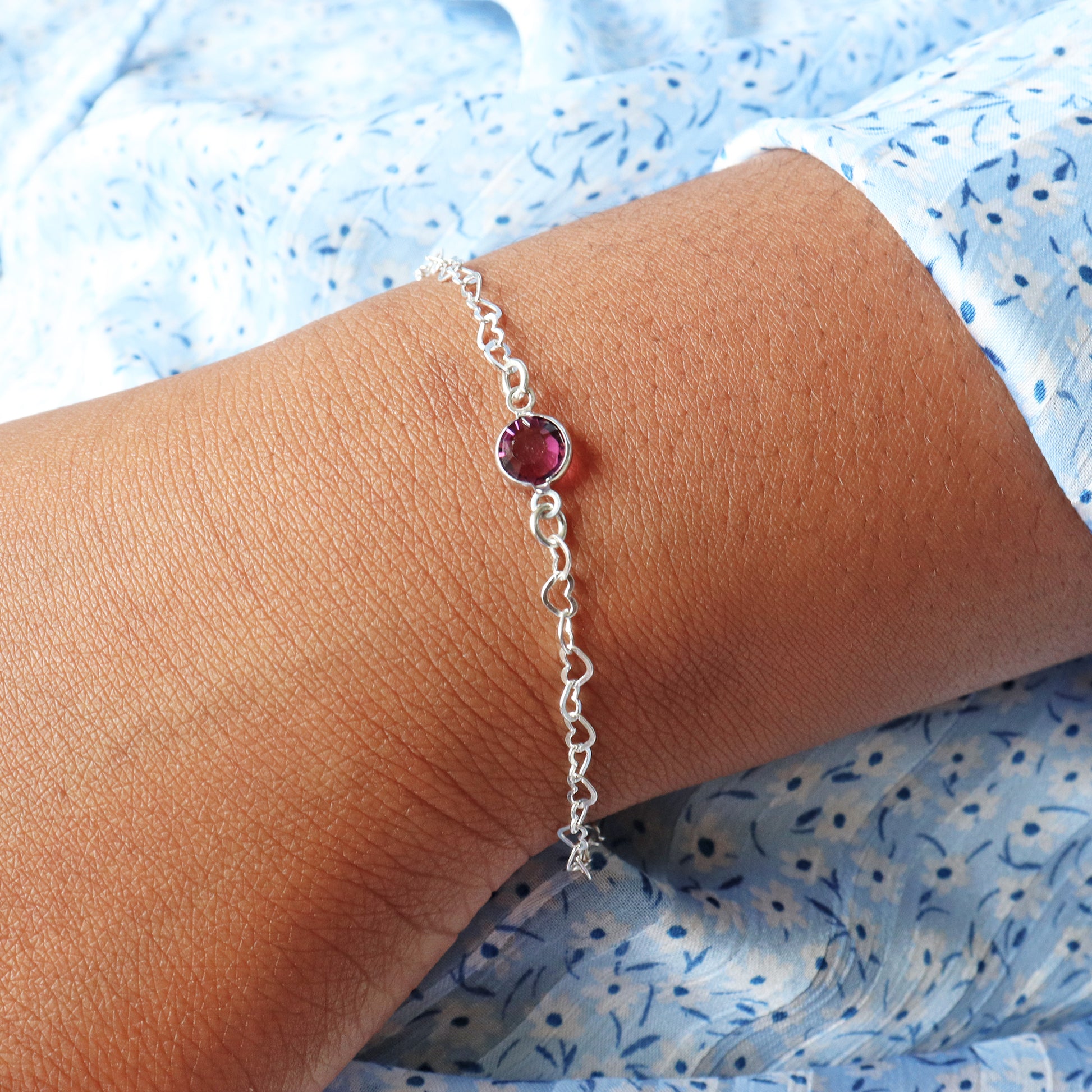 Silver chain bracelet