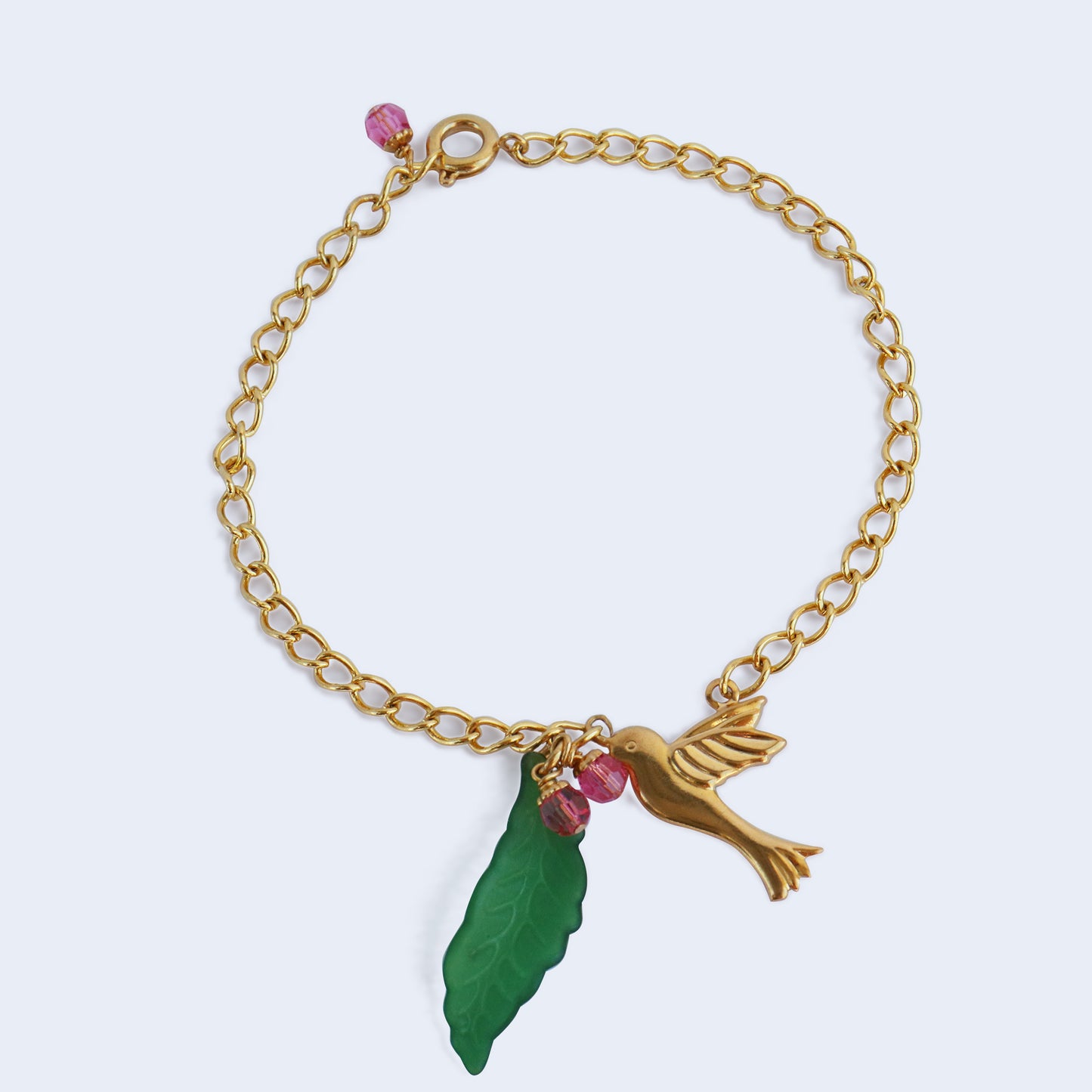 Hope | Hummingbird Bracelet - Pink Crystal