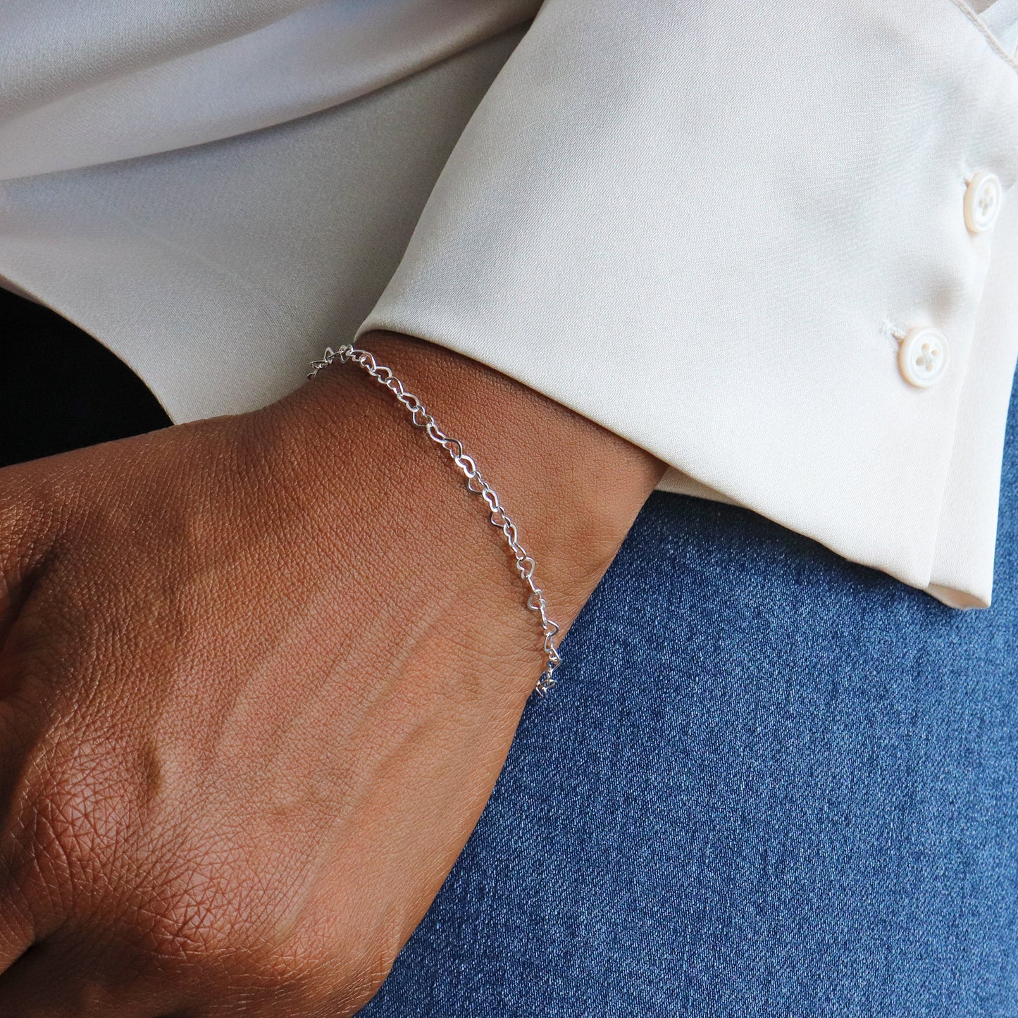 silver chain bracelet