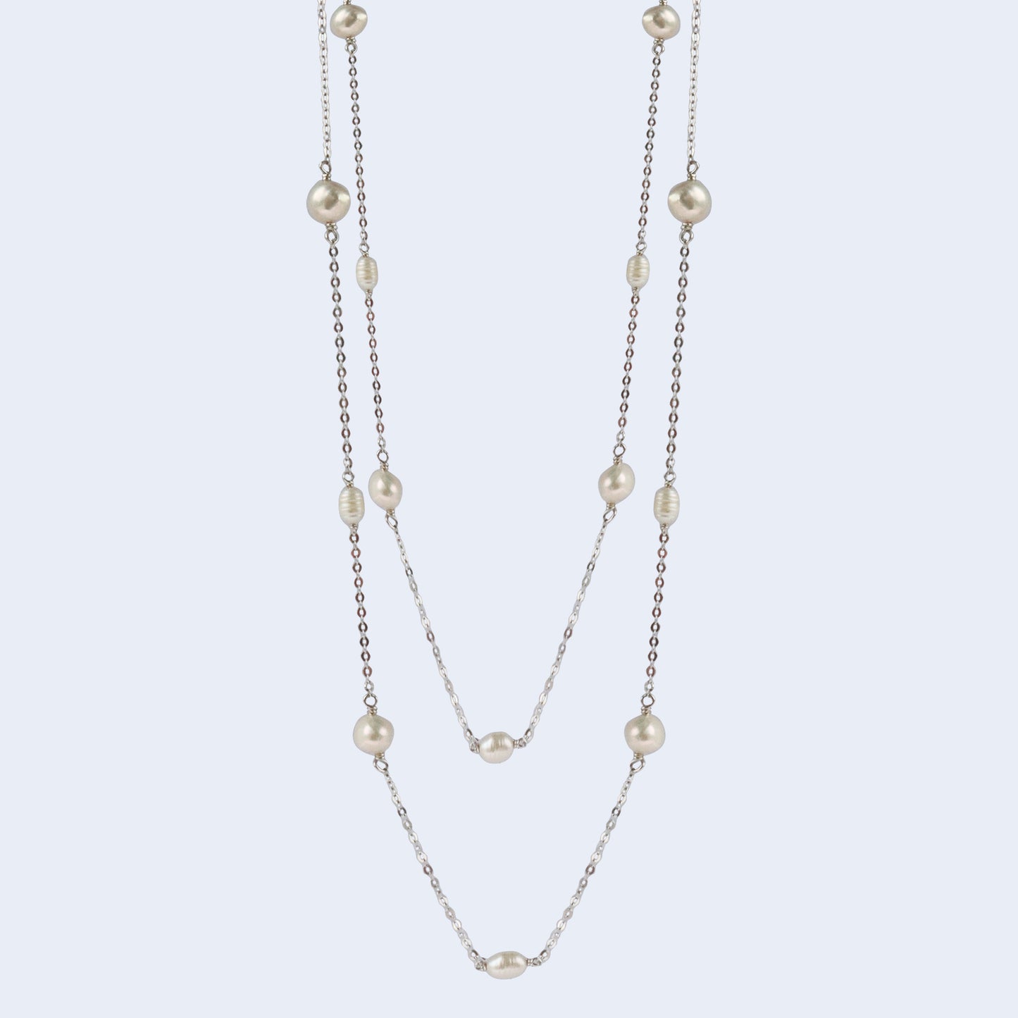 Pearl station necklace 